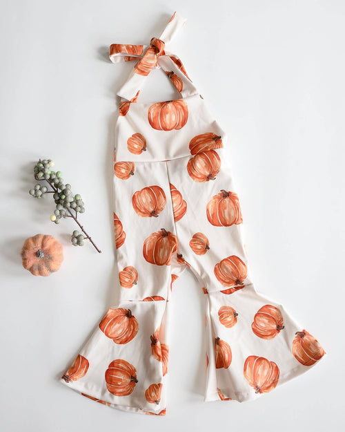 Andi Pleated Bell Bottom Jumpsuit  - Pumpkin Patch