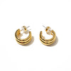 18k Gold Twin hoops Mini