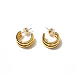 18k Gold Twin hoops Mini