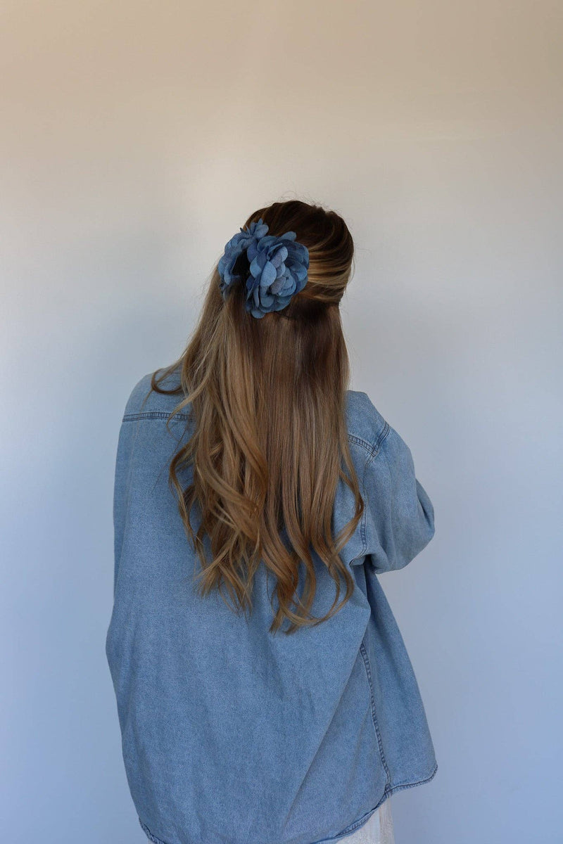 GRANDPA DENIM FLOWER CLAW