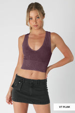 Nikibiki Vintage Plunge V-Neck Seamless Crop Top