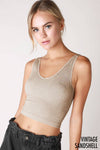 Nikibiki Vintage V Neck Crop Top