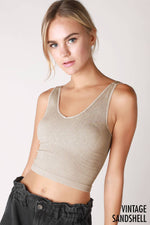 Nikibiki Vintage V Neck Crop Top