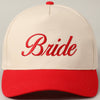 Bride Text Embroidery Two-Tone Trucker Hat: Pink / ONE SIZE