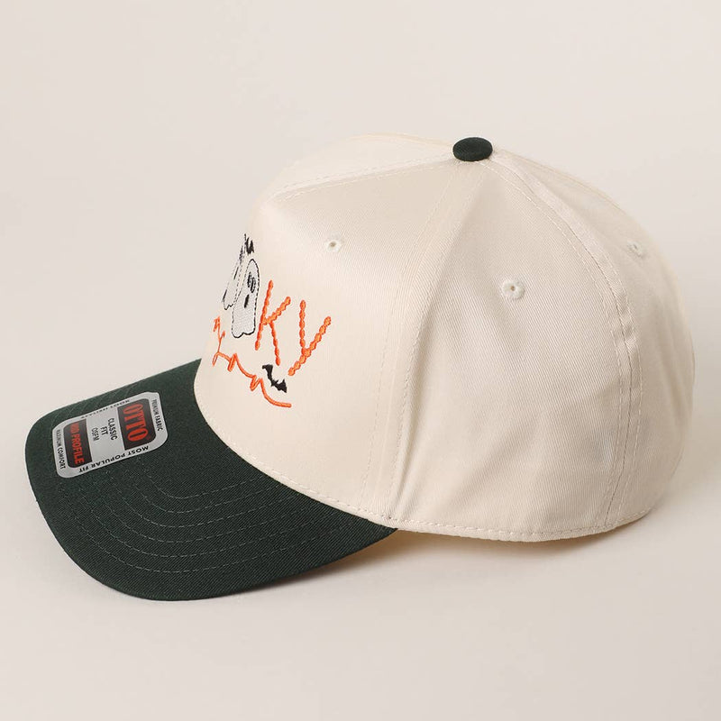SPOOKY TWO Ghost Embroidered Trucker Hat