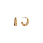 Gold Braided Hoops: Big