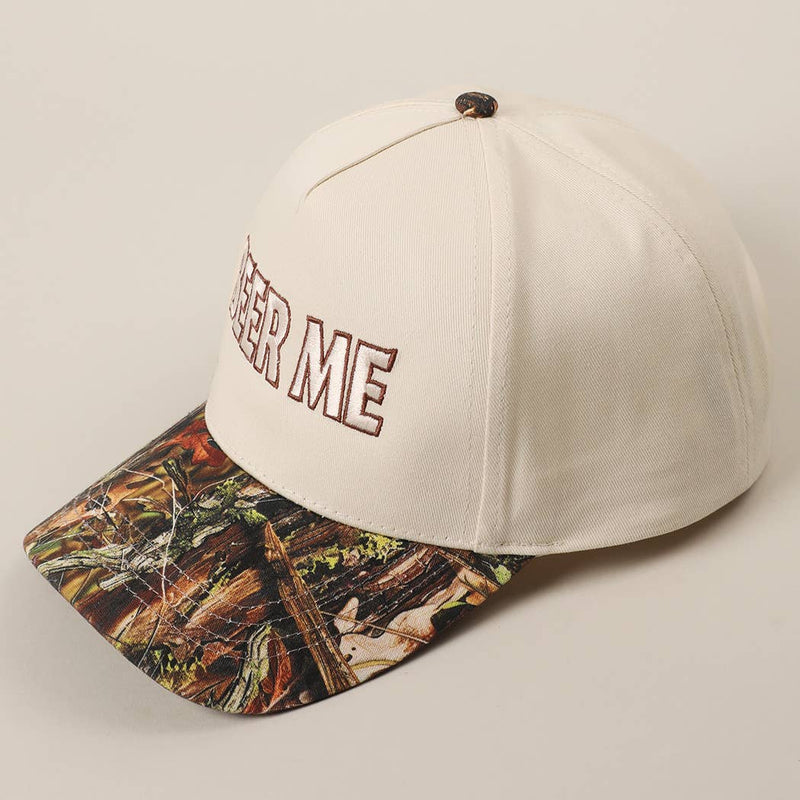 BEER ME Embroidery Leopard Camo Trucker Hat