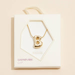 16 Assorted Pack of Bubble Design Initial Short Necklaces