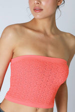 Nikibiki Floral Lace Tube Top