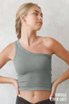 Nikibiki Vintage One Shoulder Crop Top