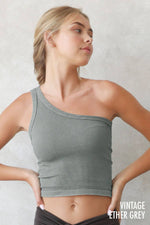 Nikibiki Vintage One Shoulder Crop Top