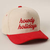 Howdy Holidays 3D Text Embroidery Corduroy Hat
