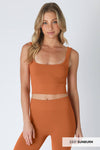 Nikibiki Scoop Chevron Ribbed Crop Top