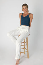 Nikibiki Deep V Neck Ribbed Top