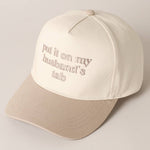 Put it on my husband's tab Embroidery Canvas Cap: Black / ONE SIZE