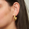 Gold Braided Hoops: Big