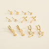 Western Theme Earring Set - 18K Gold Dipped