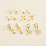 Western Theme Earring Set - 18K Gold Dipped