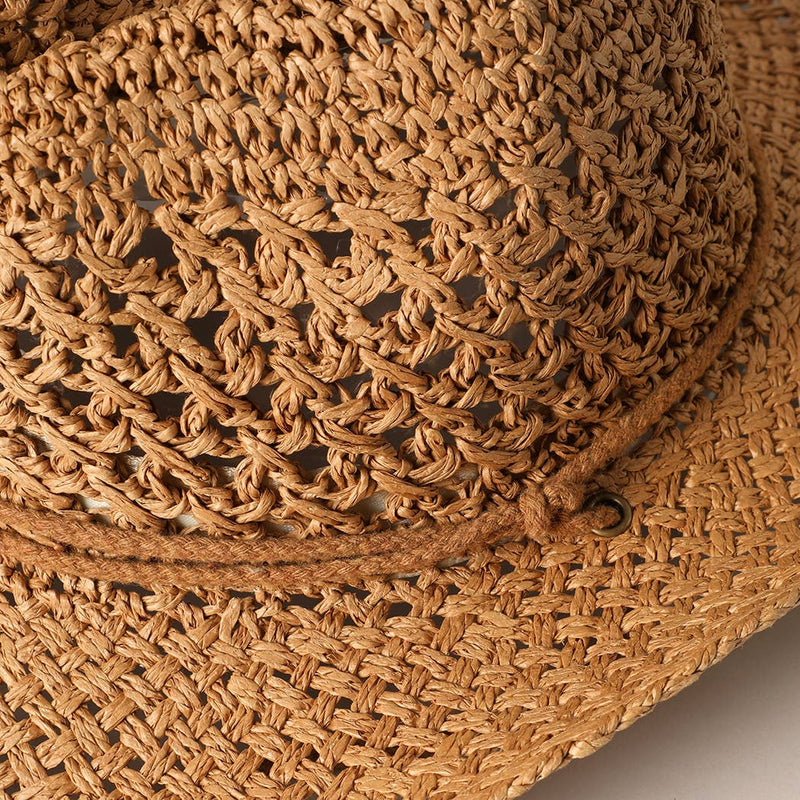Natural Material Straw Panama Adjustable Sun Hat