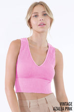 Nikibiki Vintage Plunge V-Neck Seamless Crop Top