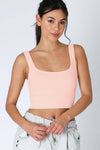 Nikibiki Scoop Chevron Ribbed Crop Top