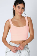 Nikibiki Scoop Chevron Ribbed Crop Top
