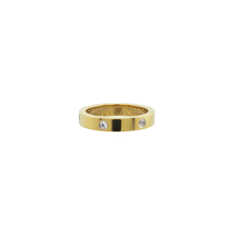 Waterproof Gold Diamond Ring Band