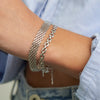 Waterproof Silver Squared Chain Bracelet