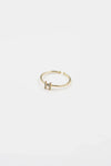18K Gold Shiny Adjustable Initial Ring - Set of 16