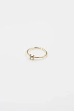 18K Gold Shiny Adjustable Initial Ring - Set of 16