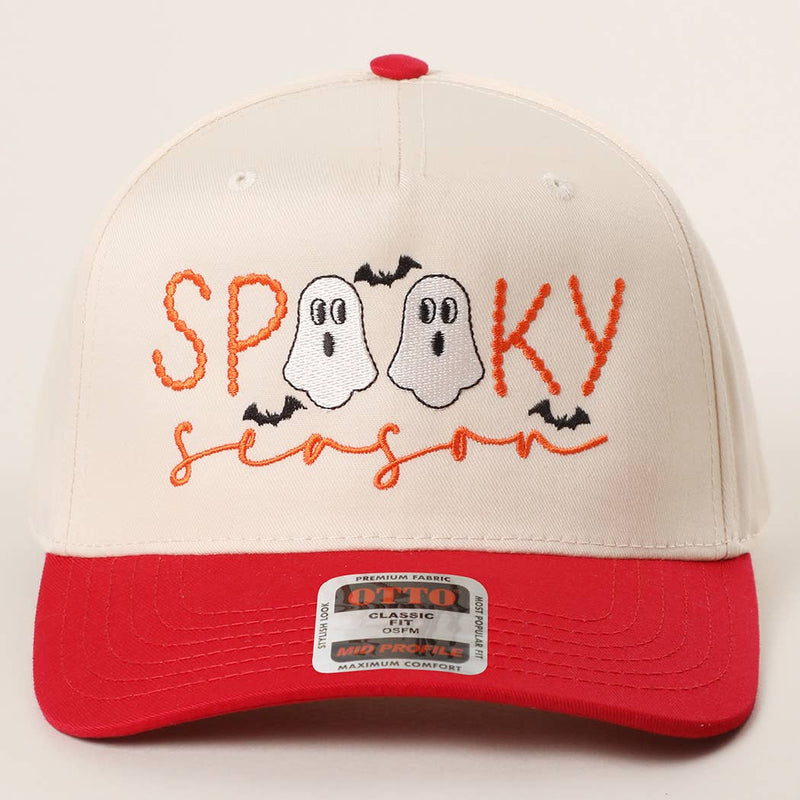 SPOOKY TWO Ghost Embroidered Trucker Hat