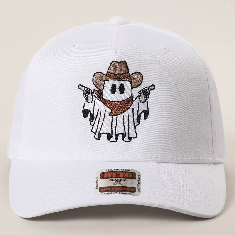 Western Vibes Cowboy Ghost Embroidered Trucker Hat