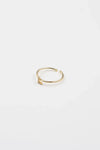 18K Gold Shiny Adjustable Initial Ring - Set of 16