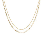 Waterproof Gold Paperclip Layered Choker
