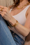 24K Gold Twisted Mini Bangle