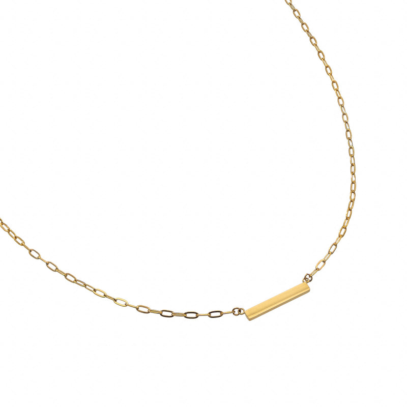 Waterproof Gold Mini Bar Paperclip Chain (Get it engraved!)