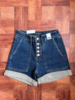 Judy Blue Button-Fly Cuffed Trouser Shorts