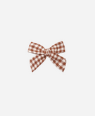 RYLEE & CRU Bow Brick Check featuring brick check fabric hair bow with alligator clip