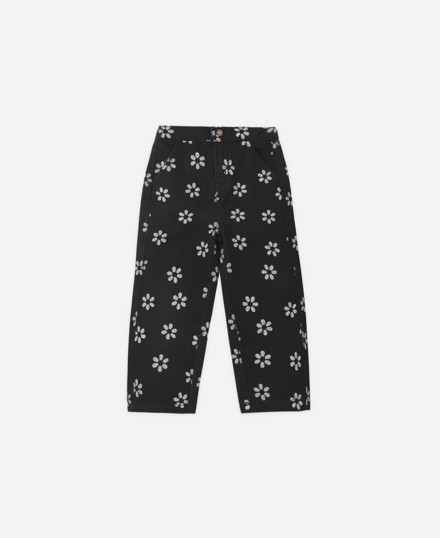 RYLEE & CRU Dove Pant: Black Daisy children's boutique clothing at The AllyCatWalk Boutique