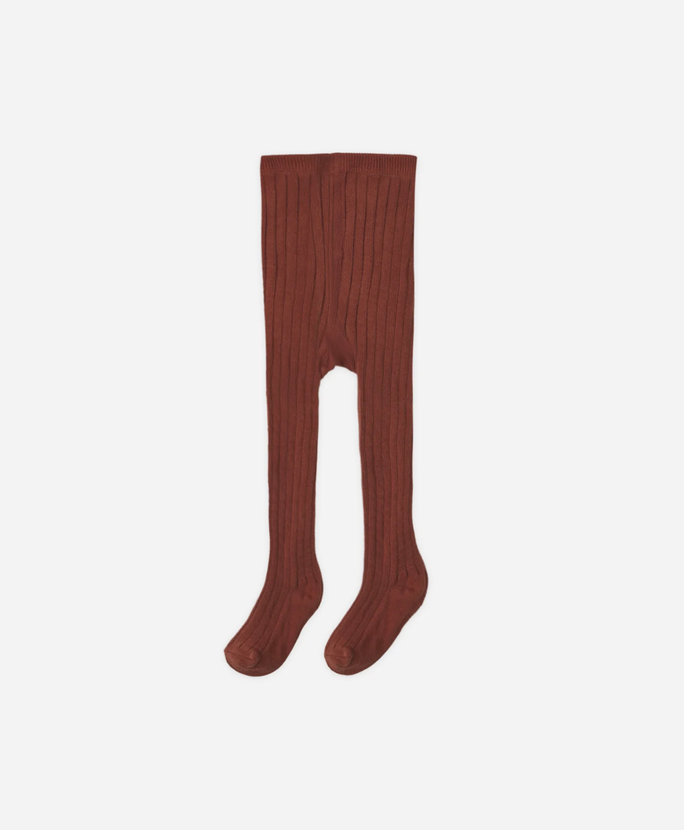 RYLEE & CRU Ribbed Tights Brick featuring brick colored ribbed children's tights with elastic waistband