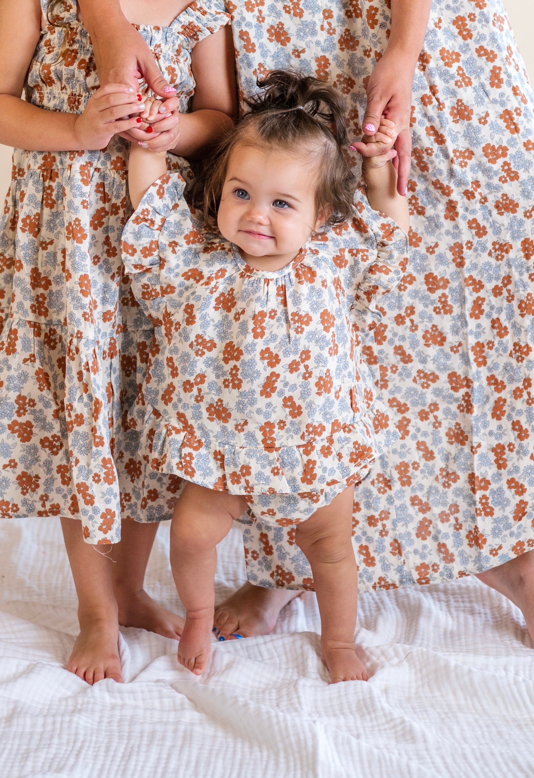 baby set, rylee cru, floral, americana baby and kids, bloomer set, mommy and me
