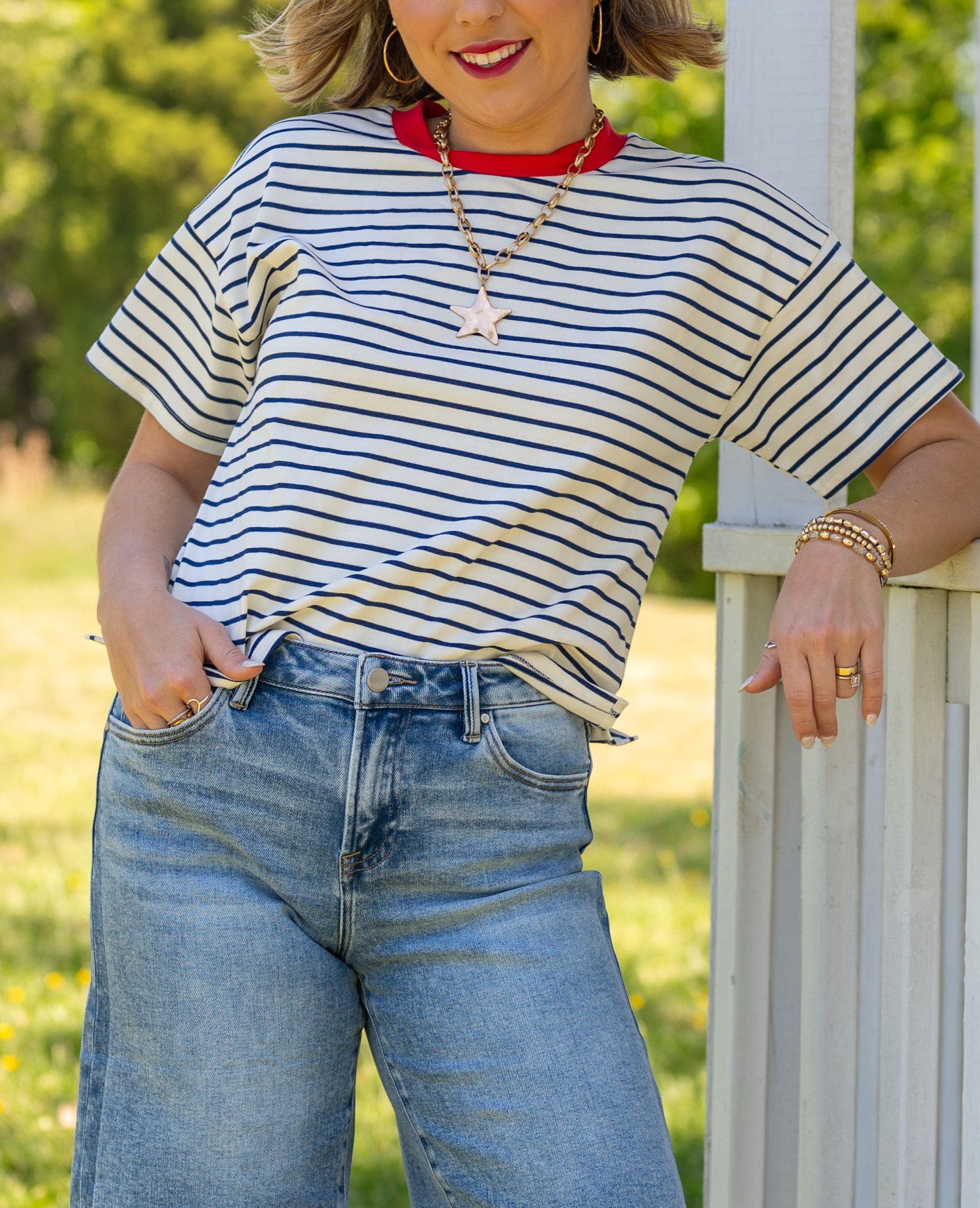 Striped Baby tee, americana, fourth of july, patriotic tee shirt