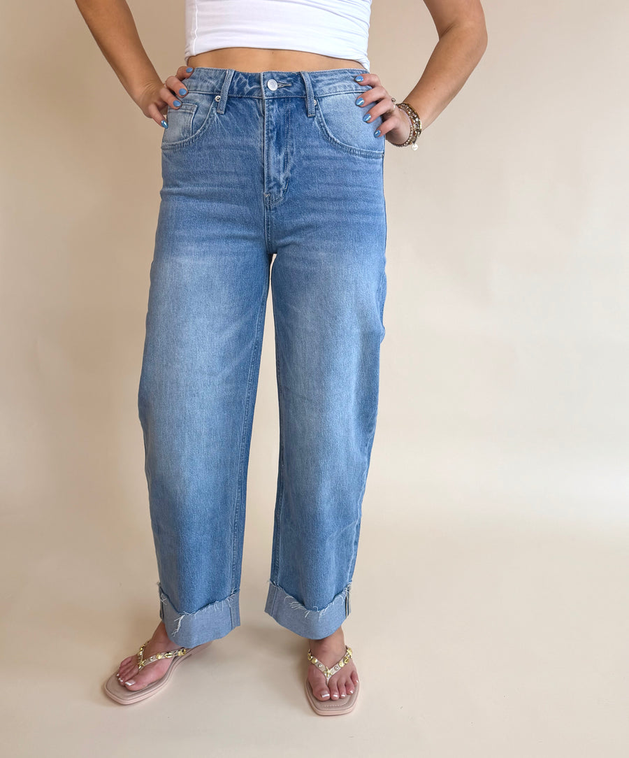 barrel jeans, Mica, mica jeans, summer, summer clothes, stylish jeans, timeless, timeless clothe, timeless jeans, boutique fashion, long inseam jeans, tall barrel jeans