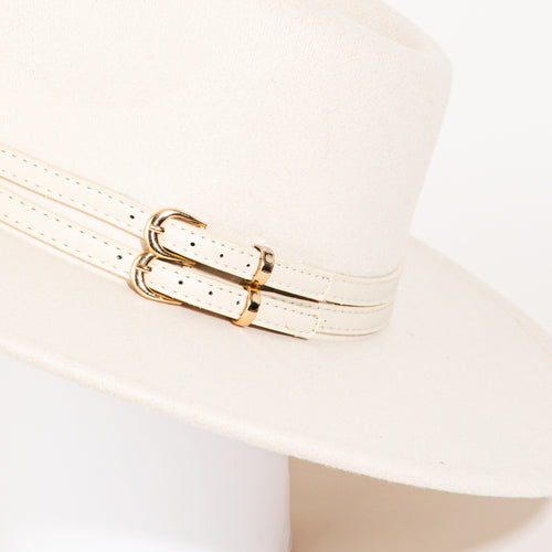 Double Belt Strap Hat