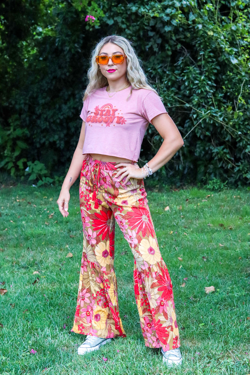Stay Groovy Cropped Tee