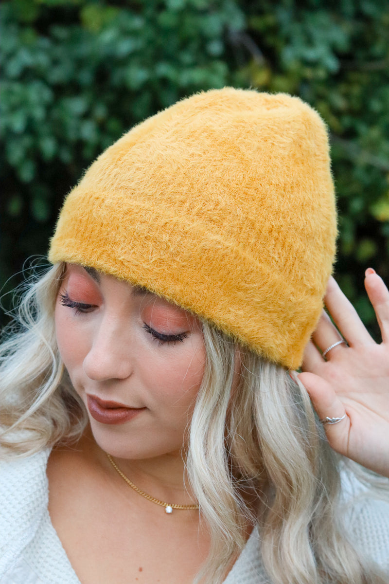 Fuzzy Ribbed Beanie