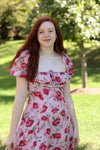 Rosey Puff-Sleeve Maxi Dress