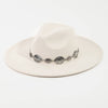 Oval Coin Chain Fedora Brim Hat