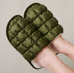 Quilted Faux Fur Lined Slippers