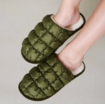 Quilted Faux Fur Lined Slippers
